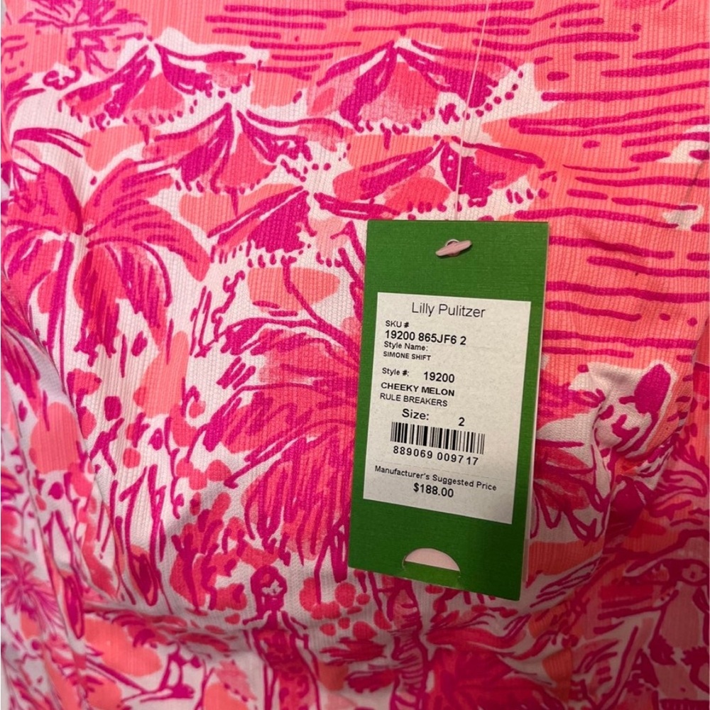 LILLY PULITZER Simone Shift Sz 2 NWT Rule Breakers - Picture 5 of 7